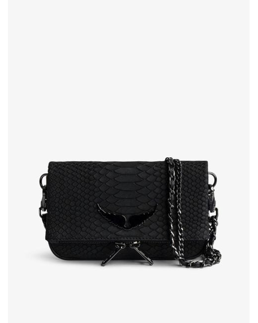 Bolso De Mano Rock Nano Soft Savage Zadig & Voltaire de color Black