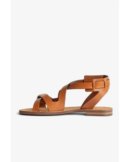 Zadig & Voltaire Brown Cecilia Caprese Sandals