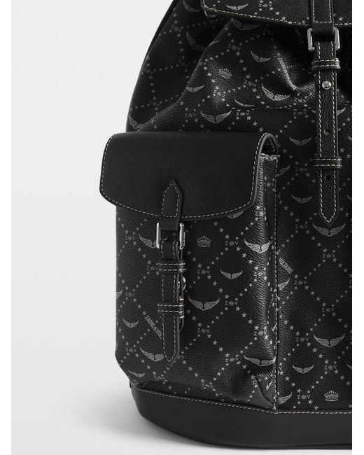 Zadig & Voltaire Black Z Medium Monogram Backpack