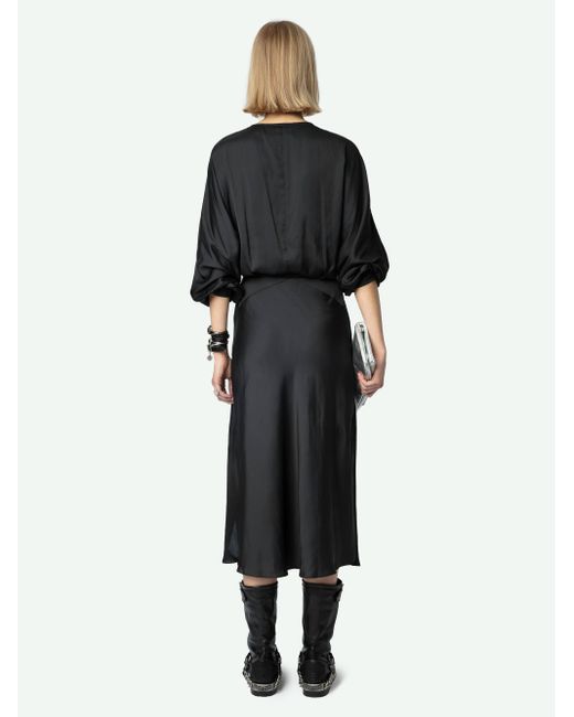 Zadig & Voltaire Black Ruiko Satin Dress