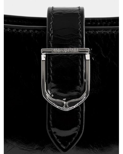 Zadig & Voltaire Black Janis Vintage Patent Bag