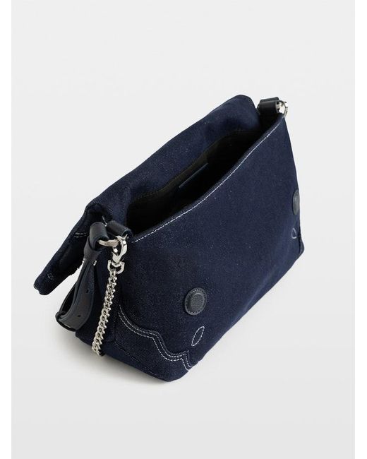 Zadig & Voltaire Black Rocky Ii Denim Bag