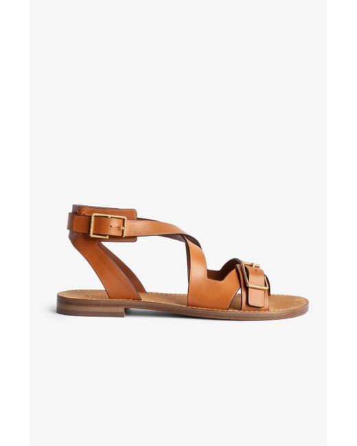 Zadig & Voltaire Cecilia Caprese Sandals in Brown | Lyst