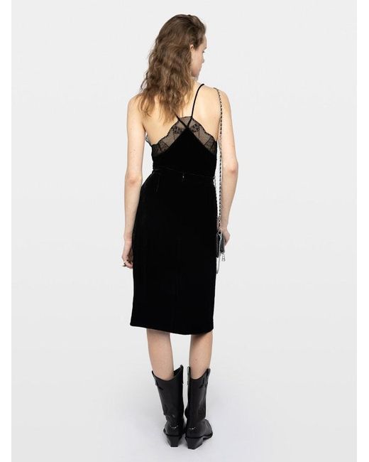 Zadig & Voltaire Black Julen Velvet Skirt