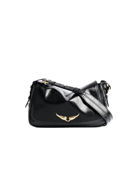Zadig & Voltaire Black Le Zouzou Vintage Patent Bag