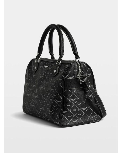 Zadig & Voltaire Black Sunny Medium Vibe Monogram Bag
