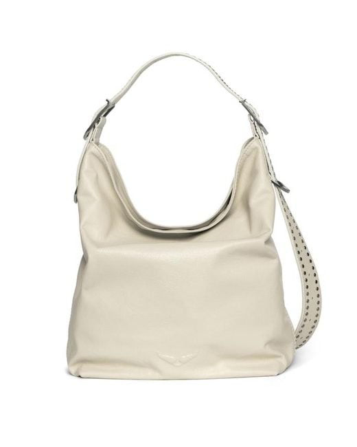 Zadig & Voltaire White Jane Hobo Tasche