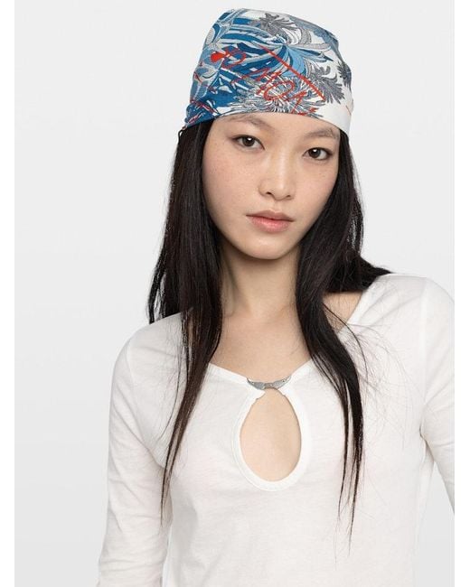 Zadig & Voltaire White Henley T-Shirt Tina