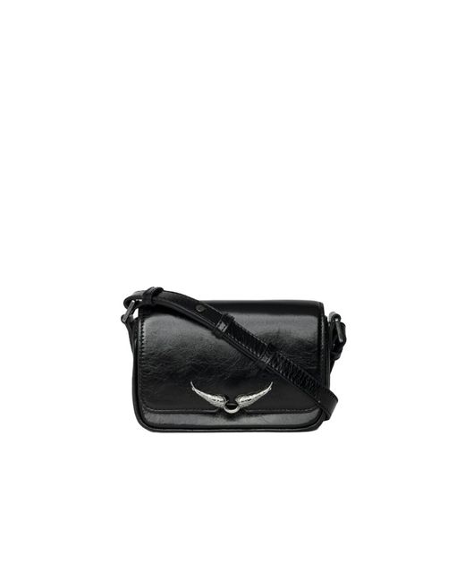 Zadig & Voltaire Black Le Zazi Vintage Patent Bag