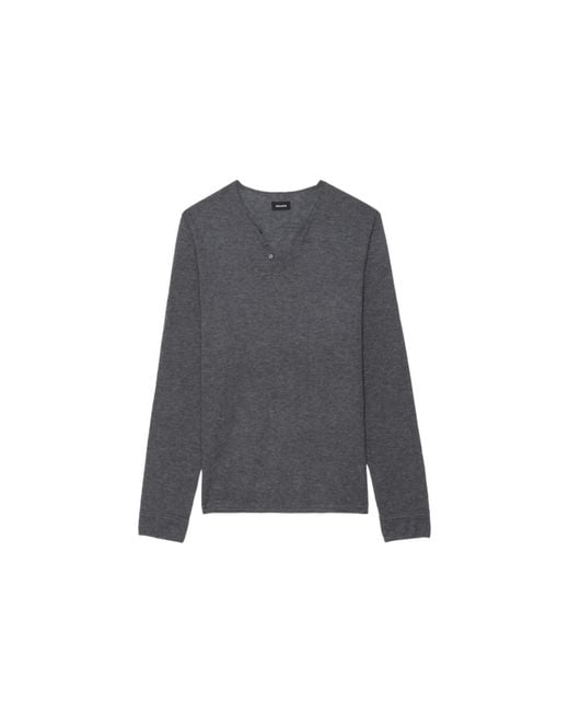Zadig & Voltaire Blue Monastir Jumper 100% Cashmere for men