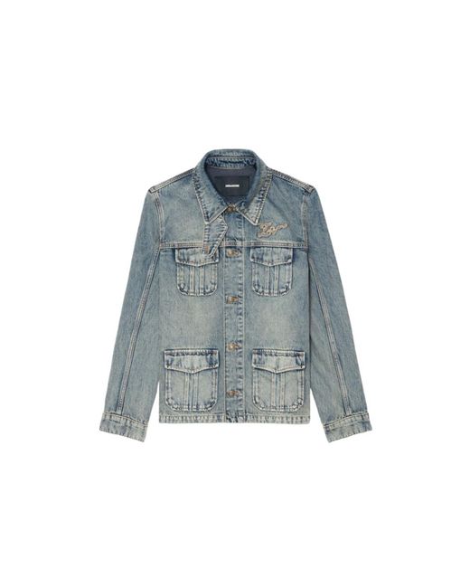 Zadig & Voltaire Blue Jacket Lienna Denim