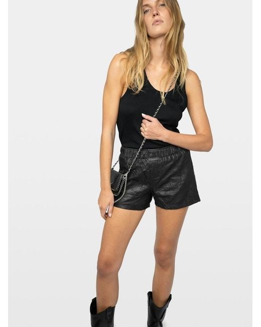 Zadig & Voltaire Black Rock Nano Studded Suede Clutch Bag