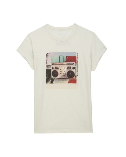 Zadig & Voltaire White T-shirt Anya Fotoprint