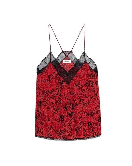 Zadig & Voltaire Red Christy Camisole