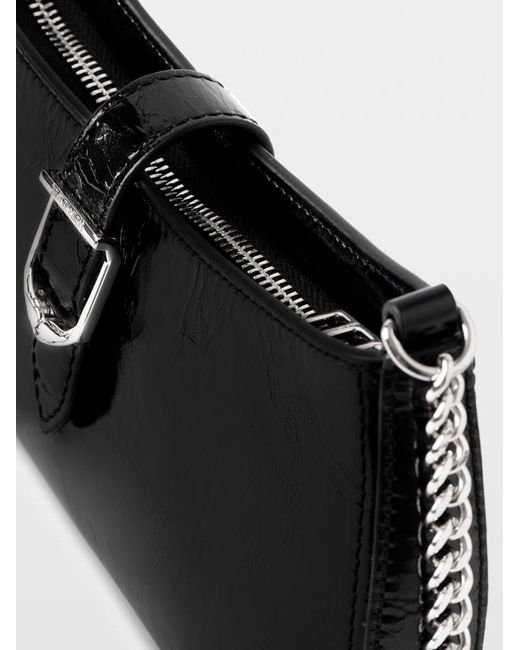 Zadig & Voltaire Black Janis Vintage Patent Bag