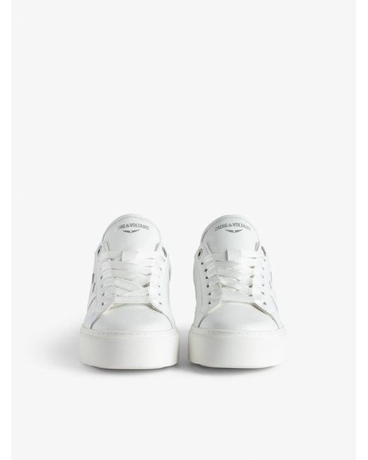 Zadig & Voltaire White Zv1747 La Flash Low-Top Platform Sneakers