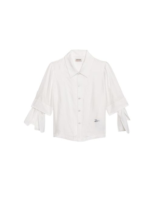 Zadig & Voltaire White Telmy Shirt 100% Silk