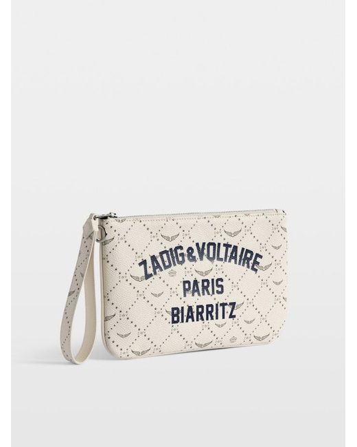 Zadig & Voltaire White Z Pouch Resort Biarritz Clutch