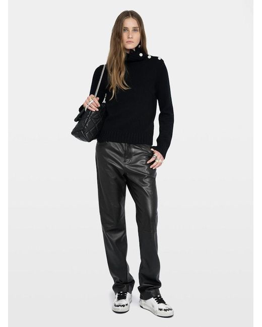 Zadig & Voltaire Black Nalma 100% Cashmere Jumper