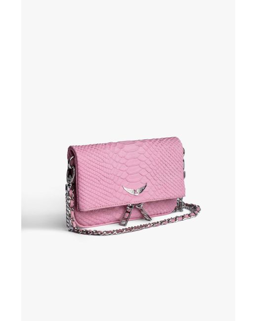 Zadig & Voltaire Rock Nano Savage Clutch in Pink | Lyst