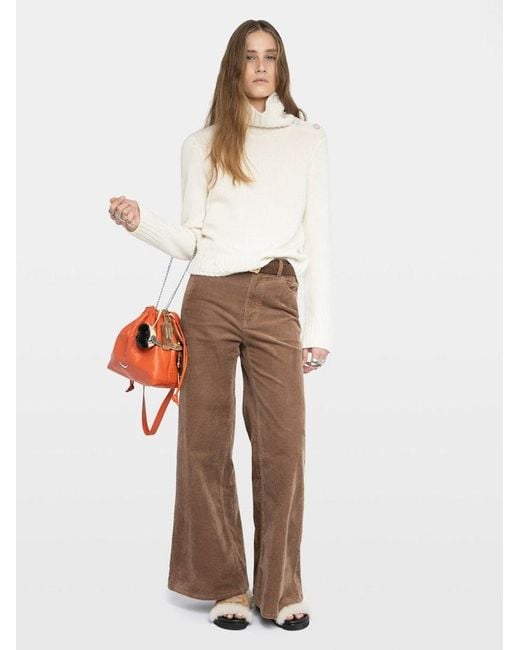 Zadig & Voltaire White Nalma 100% Cashmere Jumper