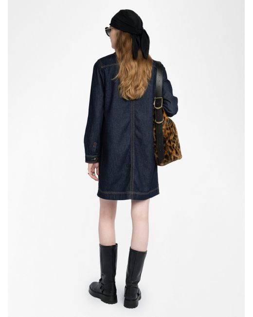 Robe remacha denim Zadig & Voltaire en coloris Blue