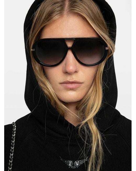Zadig & Voltaire Black Georgy Diamante Wings Sweatshirt