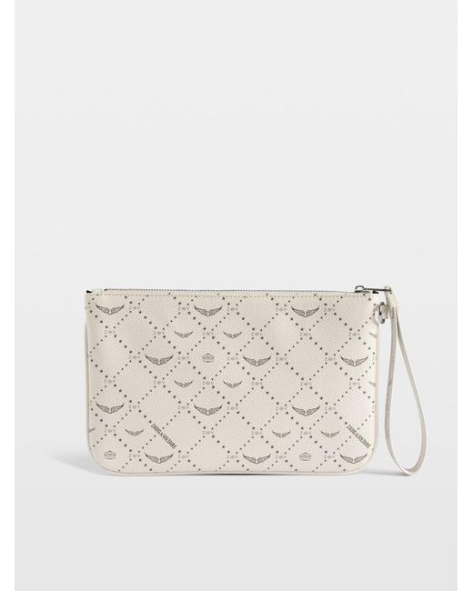 Zadig & Voltaire White Z Pouch Resort Biarritz Clutch