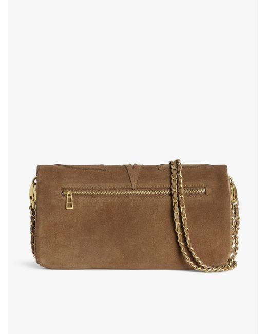 Zadig & Voltaire Brown Rock Suede Clutch