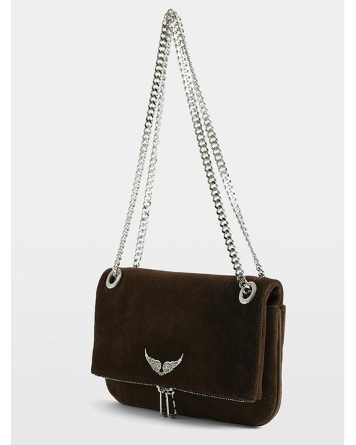 Zadig & Voltaire Brown Rock Ii Suede Clutch