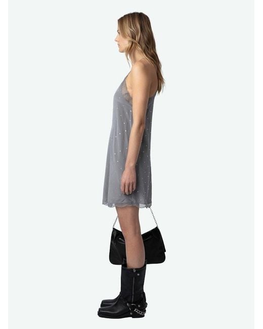 Zadig & Voltaire Gray Ristyz 100% Silk Dress