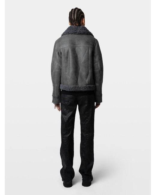 Zadig & Voltaire Black Kady Shearling Jacket