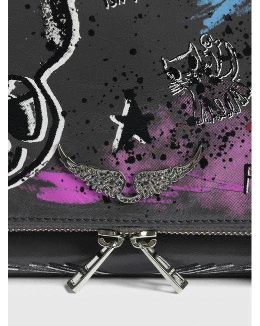Zadig & Voltaire Gray Rock Humberto Clutch