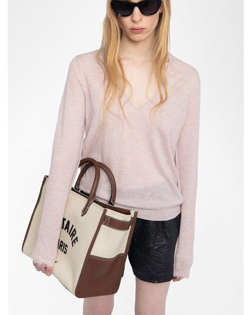 Zadig & Voltaire Multicolor Rivy Jumper 100% Cashmere