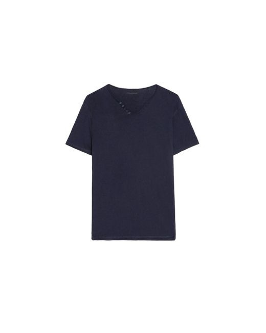 Zadig & Voltaire Blue Monastir Henley T-Shirt for men
