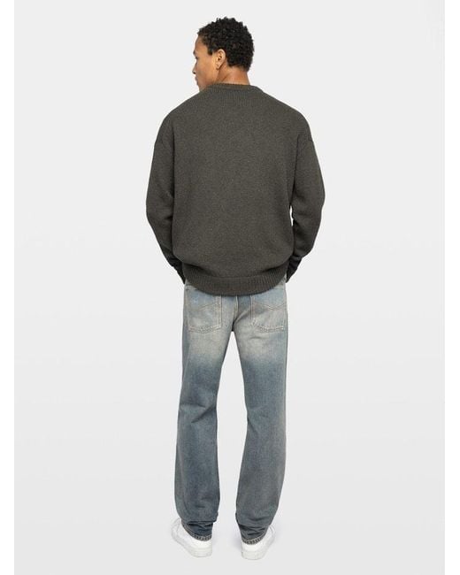 Zadig & Voltaire Green Marko Jumper 100% Merino Wool for men