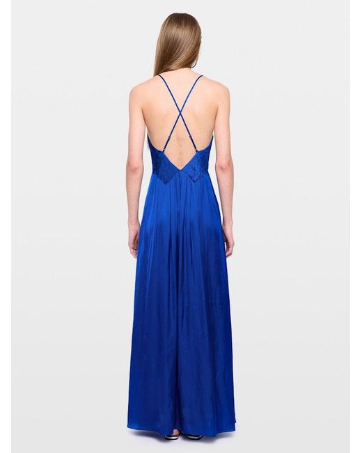 Zadig & Voltaire Blue Rayonne Satin Dress