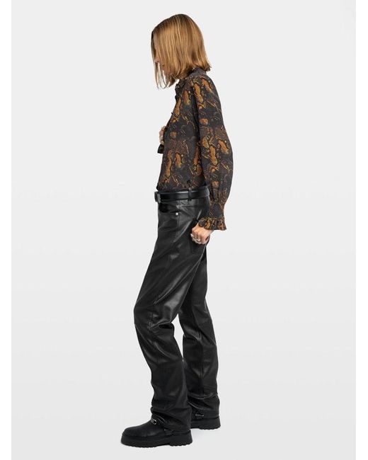 Zadig & Voltaire Green Thely 100% Silk Shirt
