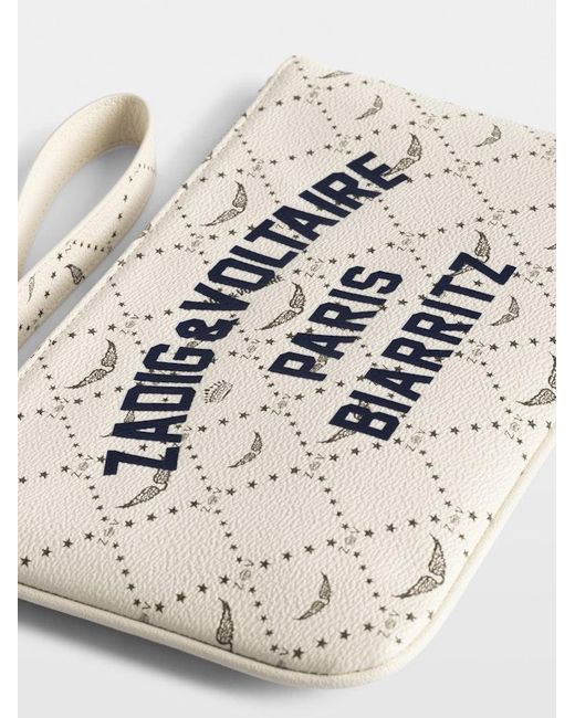 Zadig & Voltaire White Z Pouch Resort Biarritz Clutch