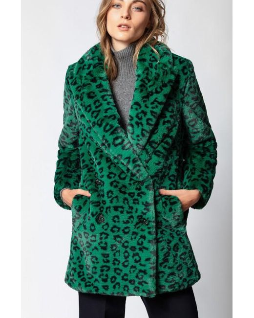 Zadig & Voltaire Green Motty Leo Coat