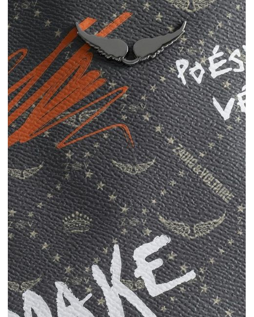 Zadig & Voltaire Black Z Shopper Xl Monogram Tag Bag