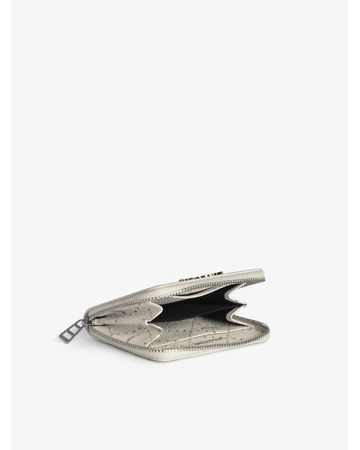 Zadig & Voltaire White Mini Zv Monogram Wallet