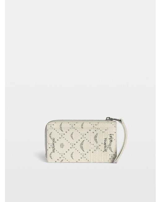 Zadig & Voltaire White Zv Card Monogram Card Holder