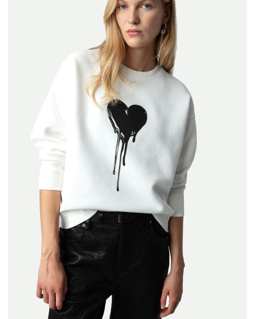 Sweatshirt oscar heart Zadig & Voltaire en coloris White