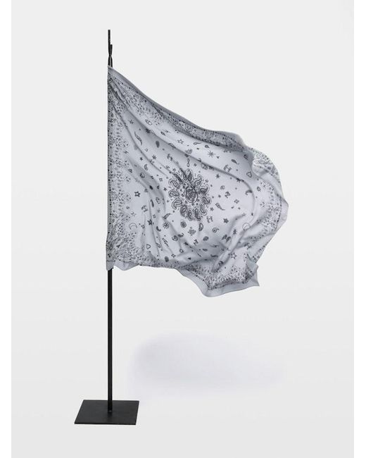 Zadig & Voltaire Gray Blondie Bandana 85 Scarf
