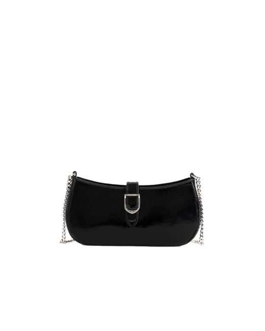 Zadig & Voltaire Black Janis Vintage Patent Bag