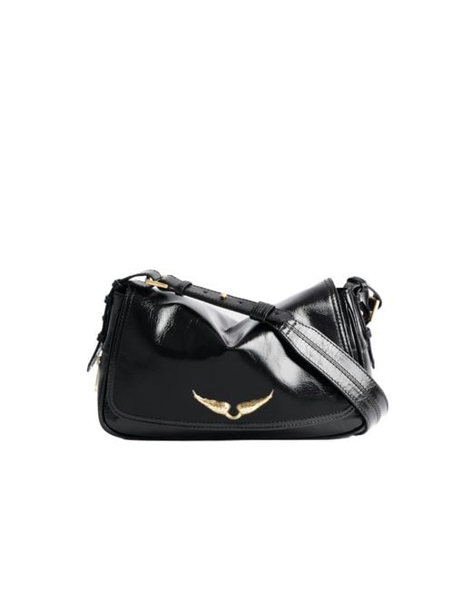 Zadig & Voltaire Black Le Zouzou Vintage Patent Bag