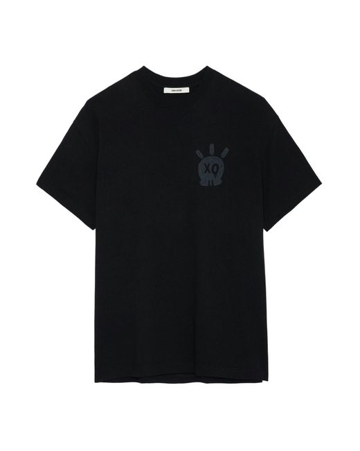 Zadig & Voltaire Black Teddy Skull T-shirt for men