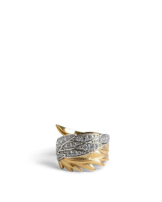 Zadig & Voltaire White Rock Feather Ring