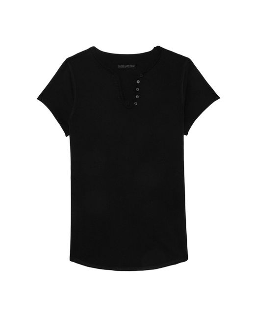 Zadig & Voltaire Black Henley-shirt Amour